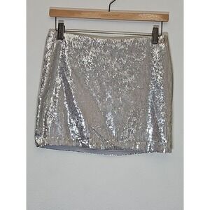 PaPaya Silver/Gold Sequin Women's Mini Skirt